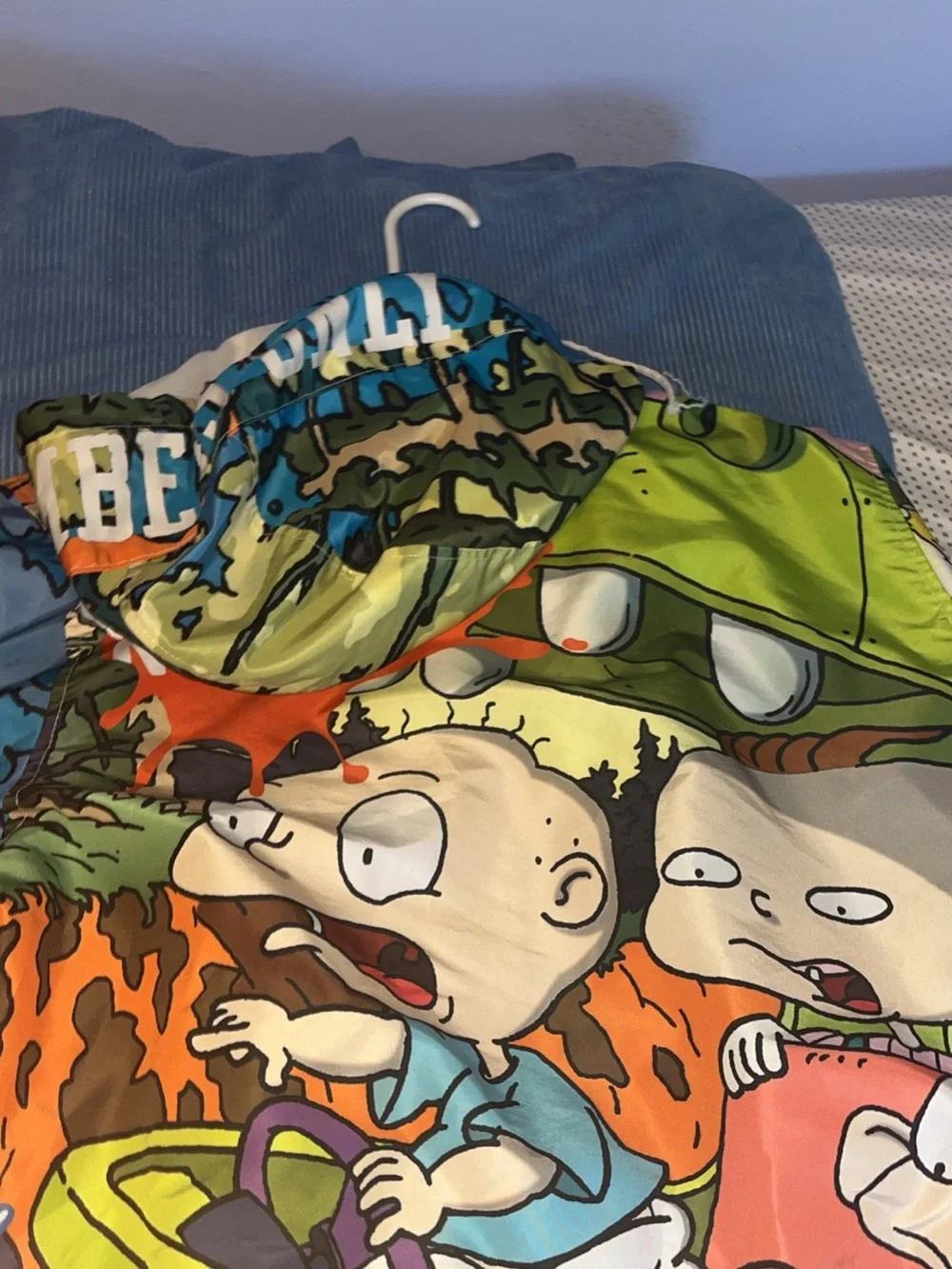 Members Only Multicolor Cartoon Graphic Windbreaker Jacket